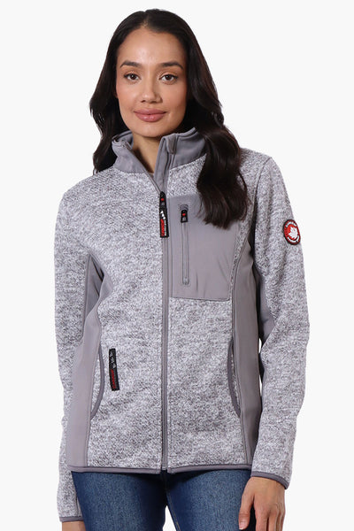 Canada Weather Gear Zip Up Chest Pocket Fleece Lightweight Jacket - Grey - Womens Lightweight Jackets - Fairweather