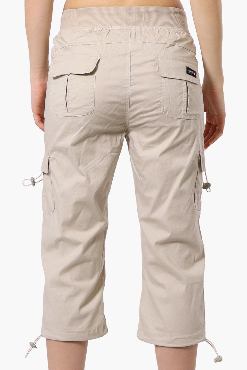 Canada Weather Gear Bungee Waist Cargo Capris - Beige - Womens Shorts & Capris - Fairweather