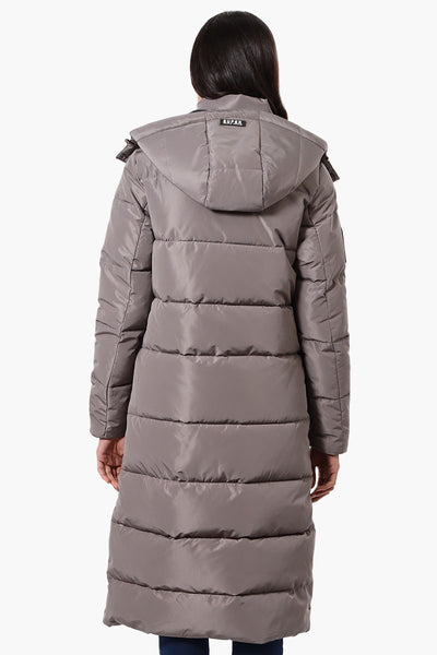 Super Triple Goose Maxi Puffer Parka Jacket - Grey - Womens Parka Jackets - Fairweather