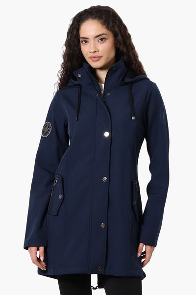 Canada Weather Gear Hooded Soft Shell Lightweight Jacket - Navy - Womens Lightweight Jackets - Fairweather