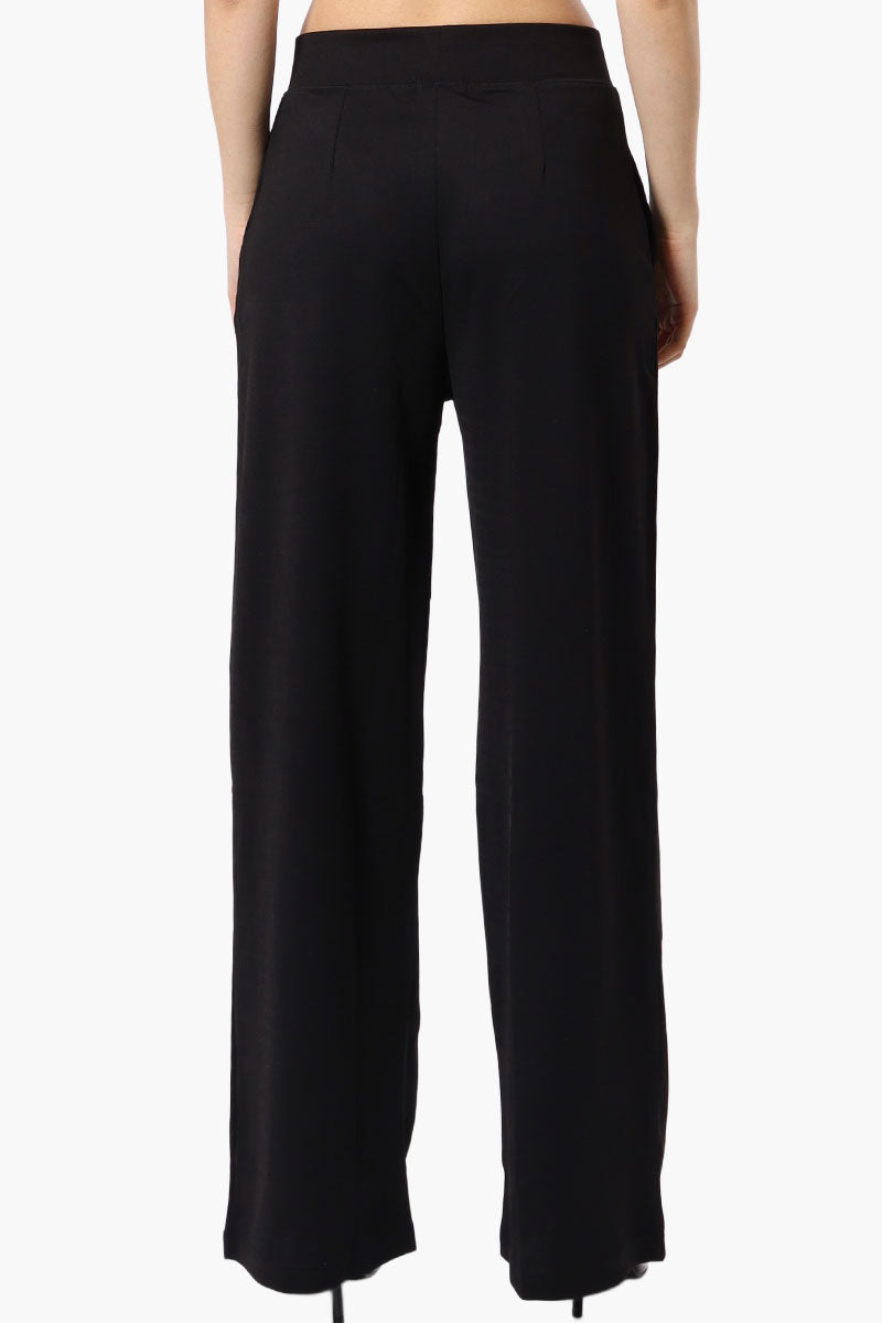 Costa Blanca Pleated Wide Leg Pants - Black - Womens Pants - Fairweather