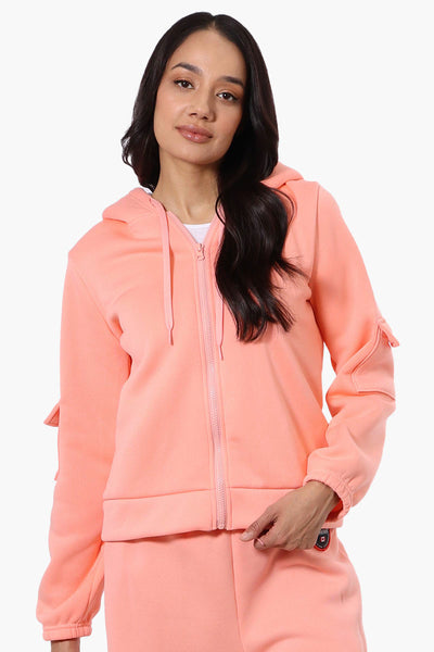 Fahrenheit Sherpa Lined Hood Zip Up Hoodie - Pink - Womens Hoodies & Sweatshirts - Fairweather