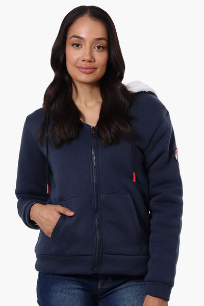 Canada Weather Gear Fleece Lined Zip Up Hoodie - Navy - Womens Hoodies & Sweatshirts - Fairweather