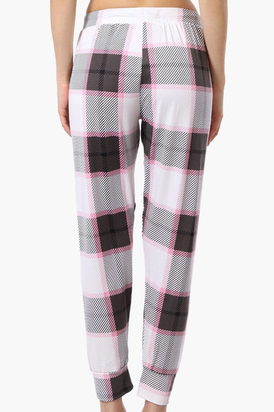 Canada Weather Gear Plaid Tie Waist Pajama Bottoms - White - Womens Pajamas - Fairweather