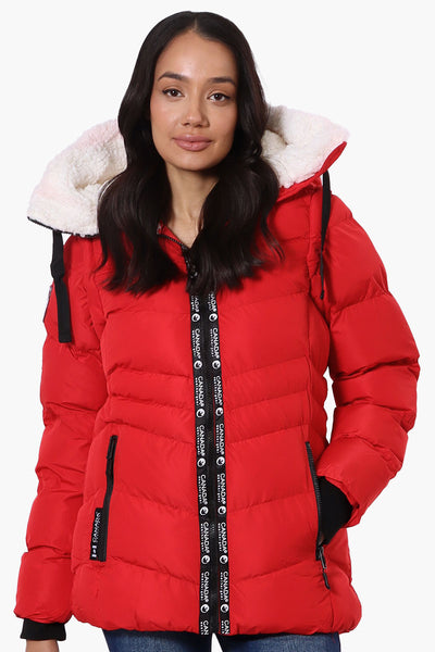 Canada Weather Gear Zip Off Sleeve Bomber Jacket - Red - Womens Bomber Jackets - Fairweather