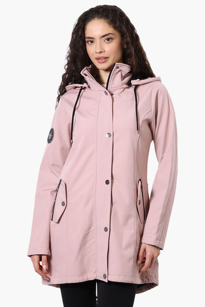 Canada Weather Gear Hooded Soft Shell Lightweight Jacket - Pink - Womens Lightweight Jackets - Fairweather