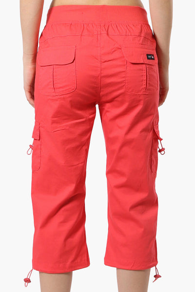 Canada Weather Gear Bungee Waist Cargo Capris - Coral - Womens Shorts & Capris - Fairweather