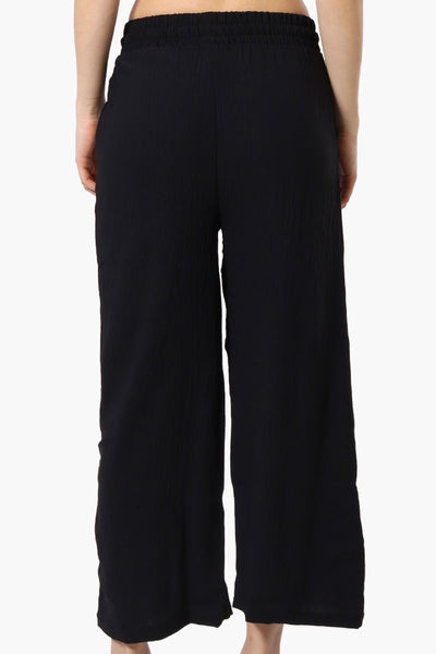 Urbanology Tie Waist Culotte Pants - Black - Womens Pants - Fairweather