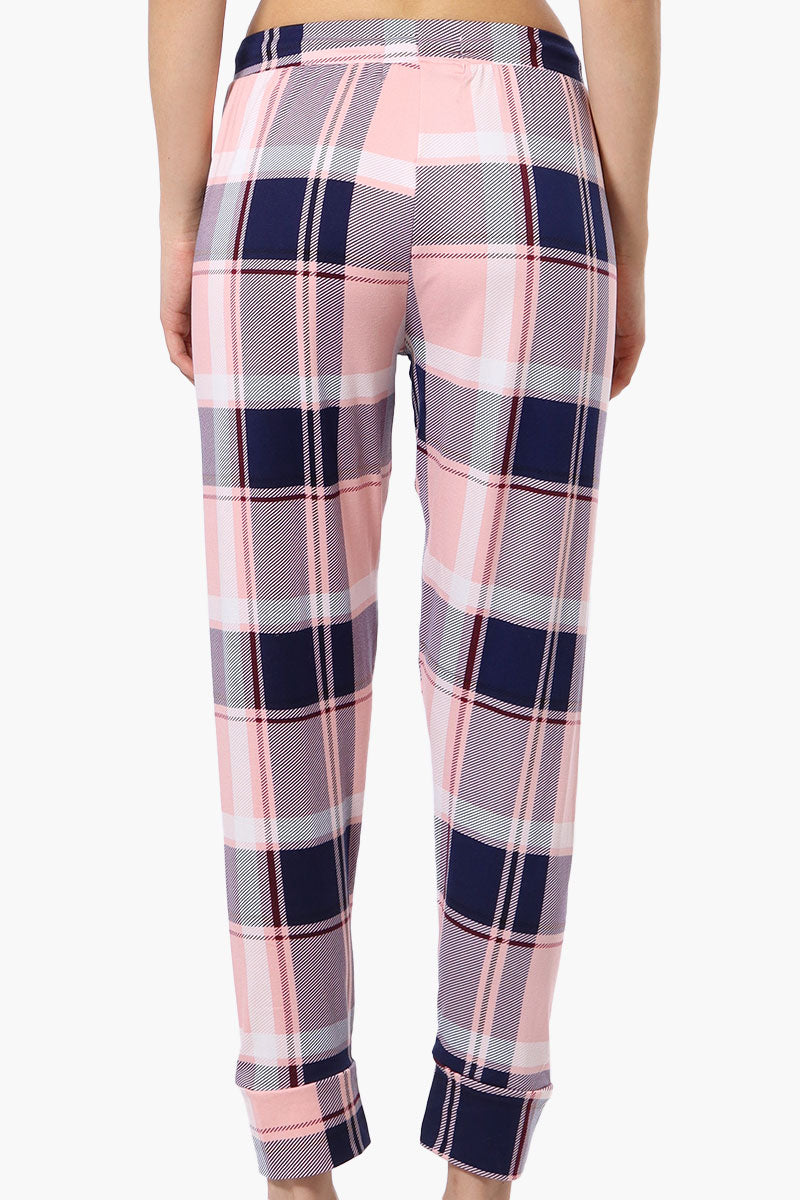 Canada Weather Gear Plaid Tie Waist Pajama Bottoms - Pink - Womens Pajamas - Fairweather