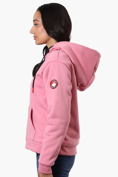 Canada Weather Gear Fleece Lined Zip Up Hoodie - Pink - Womens Hoodies & Sweatshirts - Fairweather