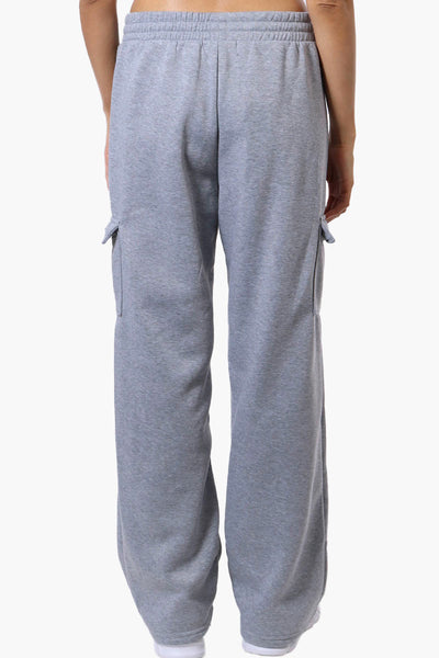 Fahrenheit Fleece Wide Leg Cargo Sweatpants - Grey - Womens Joggers & Sweatpants - Fairweather