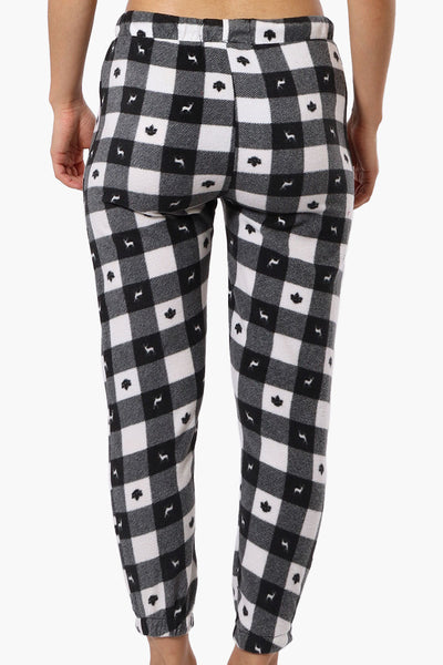 Canada Weather Gear Plaid Fleece Pajama Bottoms - Black - Womens Pajamas - Fairweather