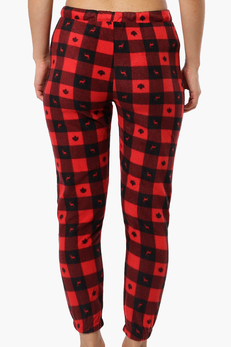 Canada Weather Gear Plaid Fleece Pajama Bottoms - Red - Womens Pajamas - Fairweather