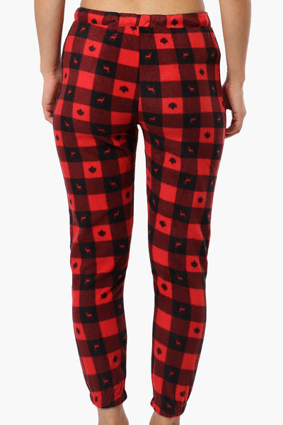 Canada Weather Gear Plaid Fleece Pajama Bottoms - Red - Womens Pajamas - Fairweather