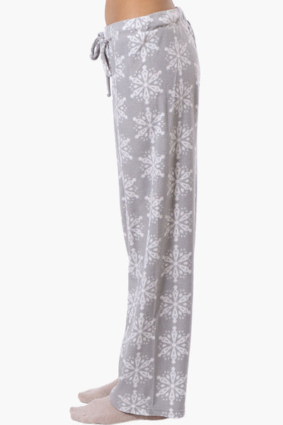 Canada Weather Gear Snowflake Pattern Wide Leg Pajama Pants - Grey - Womens Pajamas - Fairweather