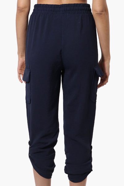 Urbanology Tie Waist Cargo Pocket Pants - Navy - Womens Pants - Fairweather