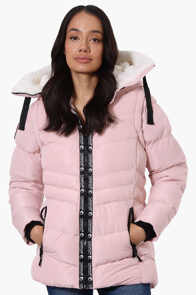 Canada Weather Gear Zip Off Sleeve Bomber Jacket - Pink - Womens Bomber Jackets - Fairweather