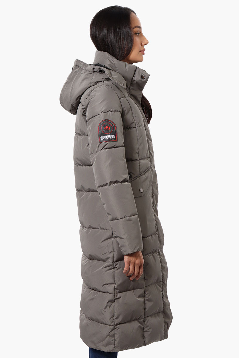 Super Triple Goose Maxi Puffer Parka Jacket - Olive - Womens Parka Jackets - Fairweather