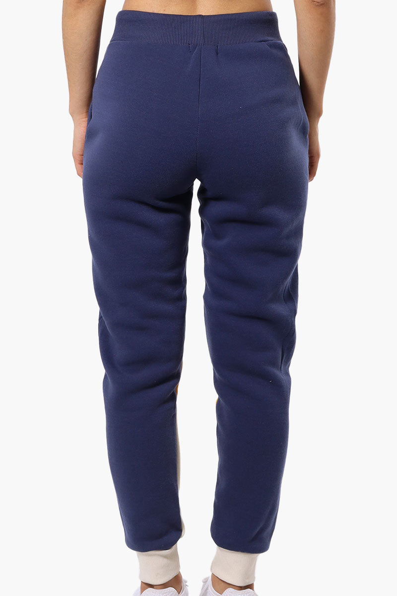 New Look Fleece Colour Block Joggers - Navy - Womens Joggers & Sweatpants - Fairweather