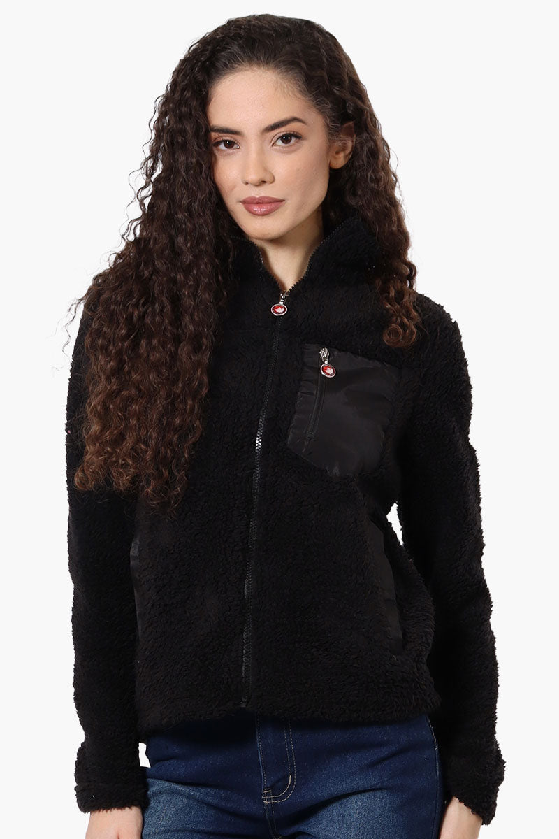 Canada Weather Gear Sherpa Zip Up Lightweight Jacket - Black - Womens Lightweight Jackets - Fairweather