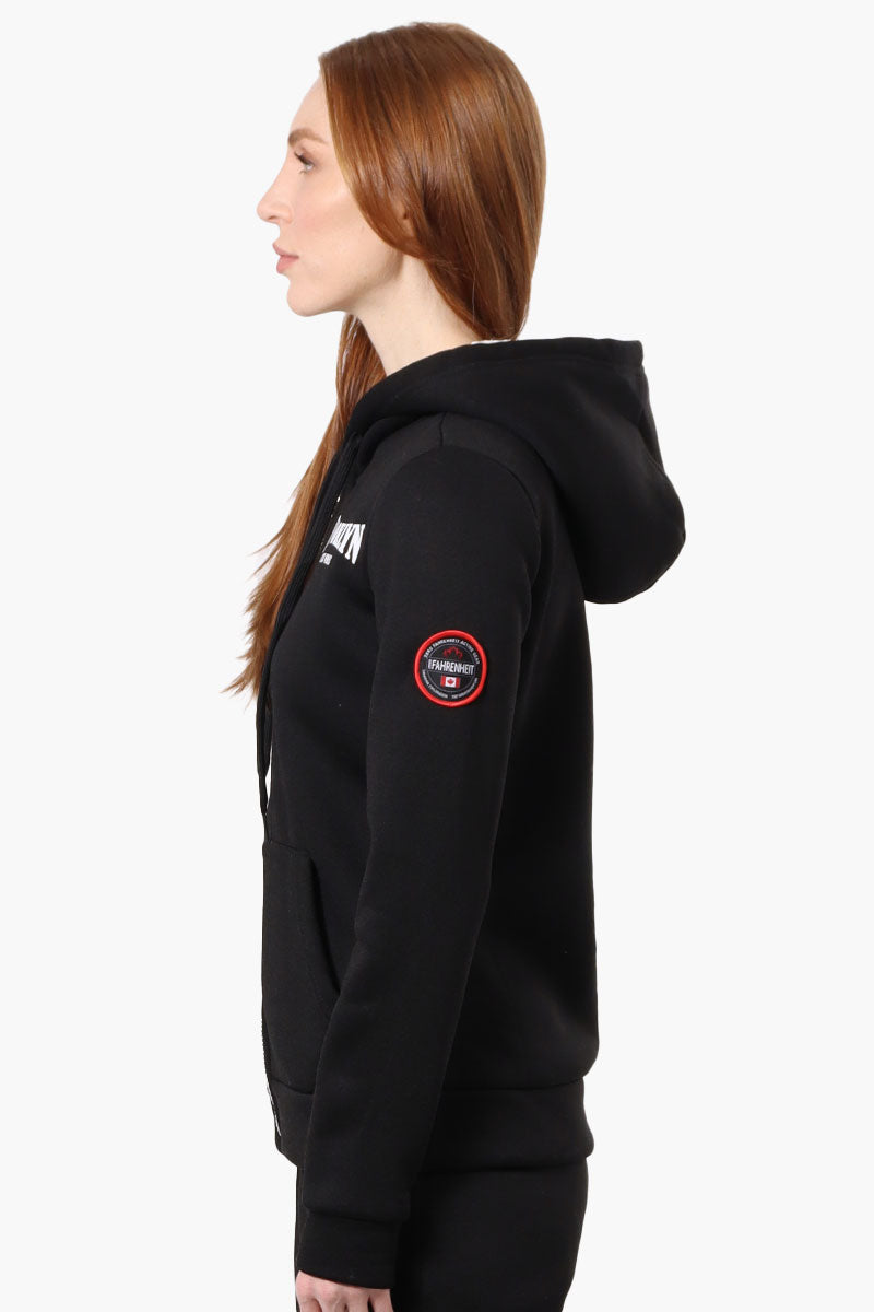 Fahrenheit Fleece Lined Brooklyn Print Hoodie - Black - Womens Hoodies & Sweatshirts - Fairweather