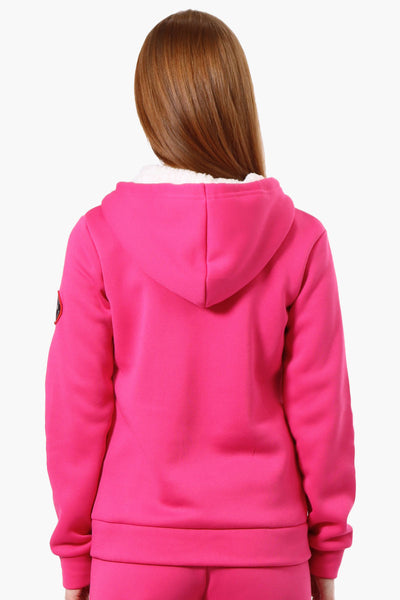 Fahrenheit Fleece Lined Brooklyn Print Hoodie - Pink - Womens Hoodies & Sweatshirts - Fairweather