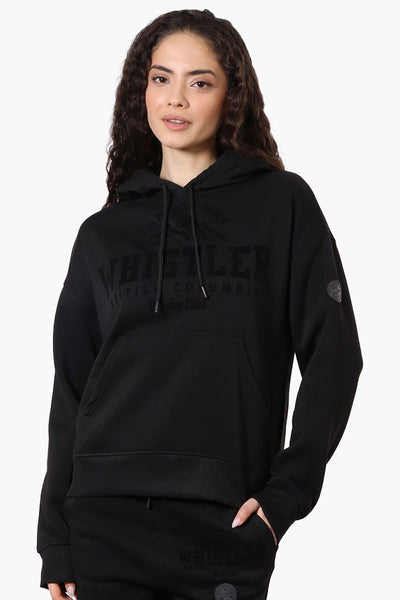 Fahrenheit Oversized Whistler Print Hoodie - Black - Womens Hoodies & Sweatshirts - Fairweather