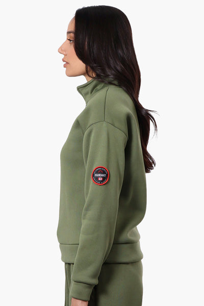 Fahrenheit 1/4 Zip Basic Sweatshirt - Olive - Womens Hoodies & Sweatshirts - Fairweather