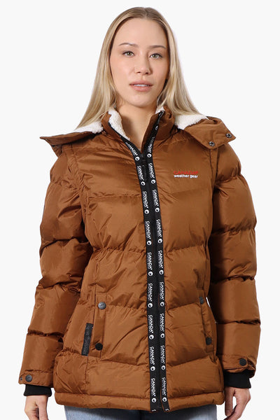 Canada Weather Gear Zip Off Sleeve Bomber Jacket - Brown - Womens Bomber Jackets - Fairweather