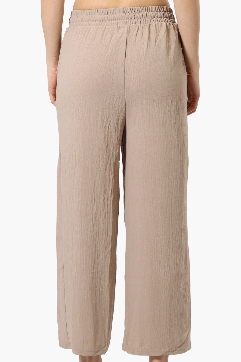 Urbanology Tie Waist Culotte Pants - Cream - Womens Pants - Fairweather