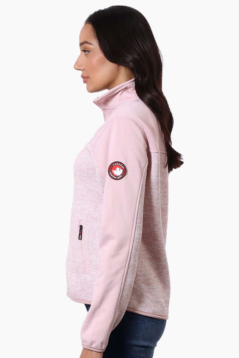 Canada Weather Gear Zip Up Sweater Fleece Lightweight Jacket - Pink - Womens Lightweight Jackets - Fairweather