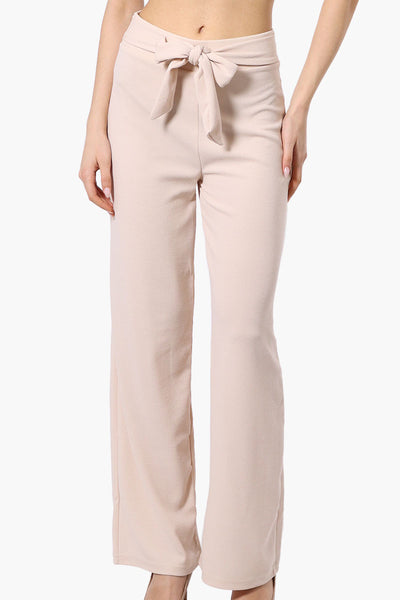 Majora Solid Belted Pants - Cream - Womens Pants - Fairweather