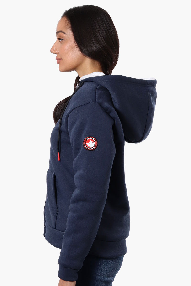 Canada Weather Gear Fleece Lined Zip Up Hoodie - Navy - Womens Hoodies & Sweatshirts - Fairweather