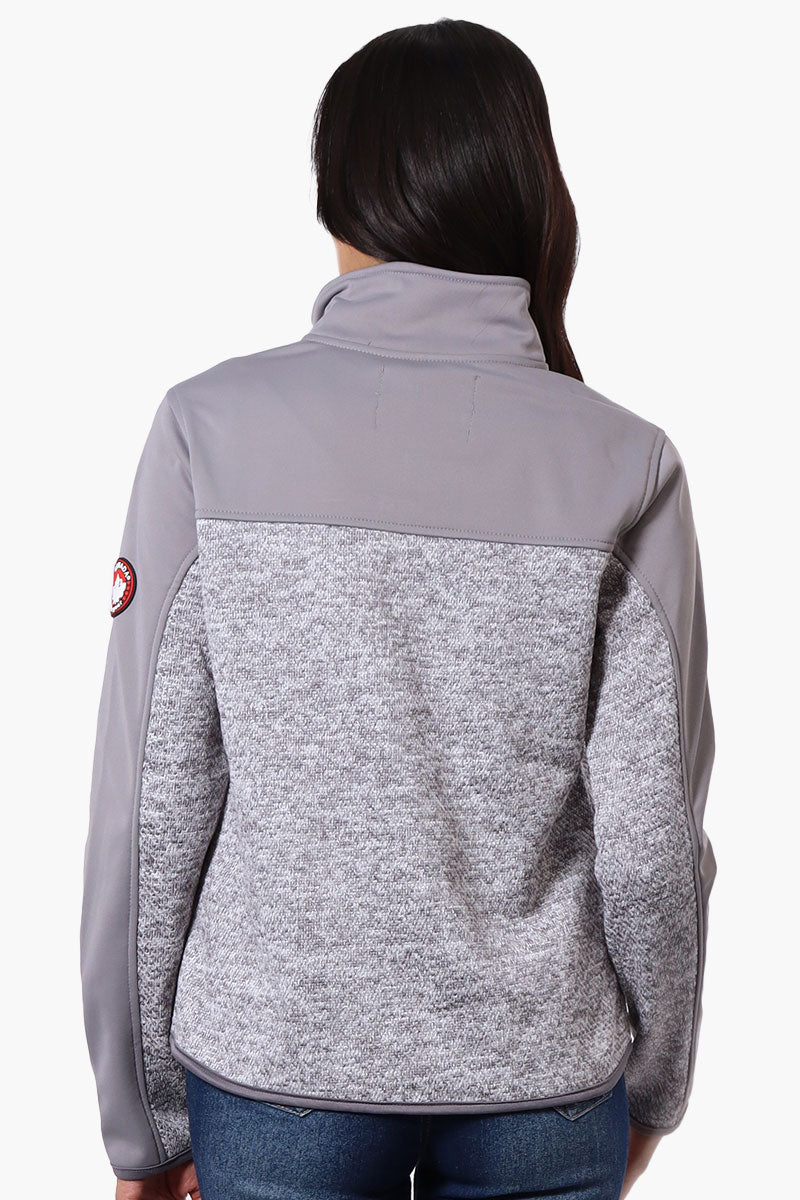 Canada Weather Gear Zip Up Sweater Fleece Lightweight Jacket - Grey - Womens Lightweight Jackets - Fairweather