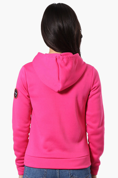 Fahrenheit Piping Detail Zip Up Hoodie - Pink - Womens Hoodies & Sweatshirts - Fairweather