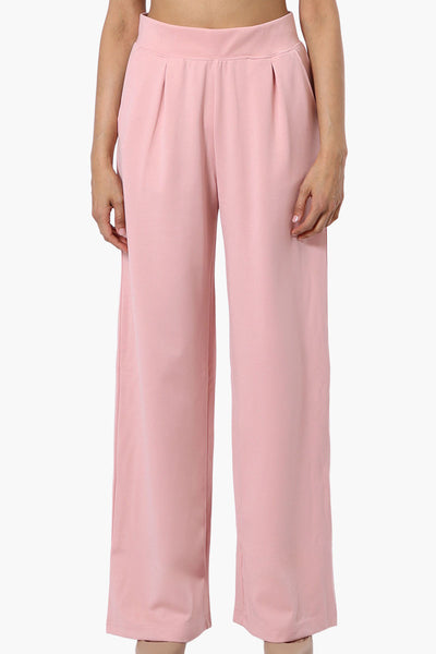 Costa Blanca Pleated Wide Leg Pants - Pink - Womens Pants - Fairweather