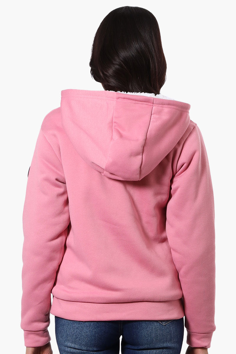 Canada Weather Gear Fleece Lined Zip Up Hoodie - Pink - Womens Hoodies & Sweatshirts - Fairweather