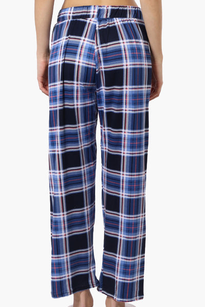 Canada Weather Gear Plaid Wide Leg Pajama Bottoms - Blue - Womens Pajamas - Fairweather