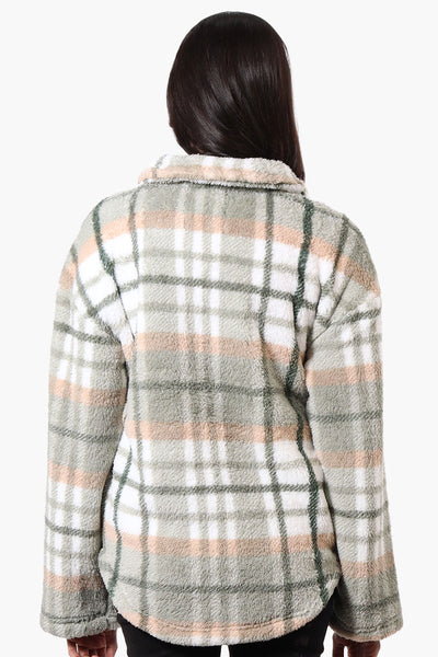 Canada Weather Gear Plush Plaid Lightweight Jacket - Olive - Womens Lightweight Jackets - Fairweather