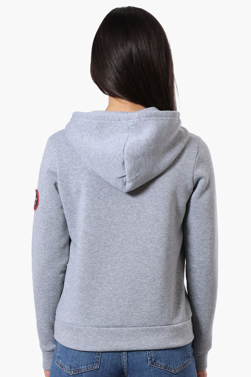 Fahrenheit Piping Detail Zip Up Hoodie - Grey - Womens Hoodies & Sweatshirts - Fairweather