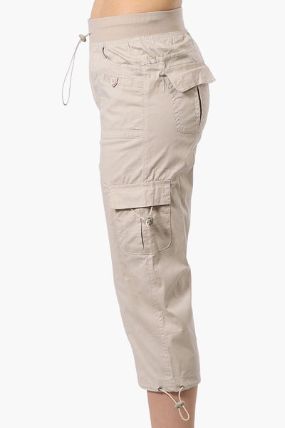 Canada Weather Gear Bungee Waist Cargo Capris - Beige - Womens Shorts & Capris - Fairweather