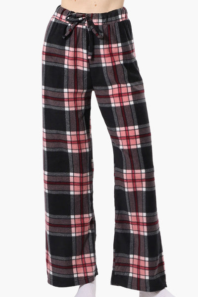 Canada Weather Gear Plaid Wide Leg Pajama Pants - Pink - Womens Pajamas - Fairweather