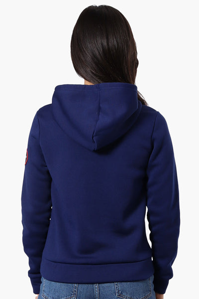 Fahrenheit Piping Detail Zip Up Hoodie - Navy - Womens Hoodies & Sweatshirts - Fairweather