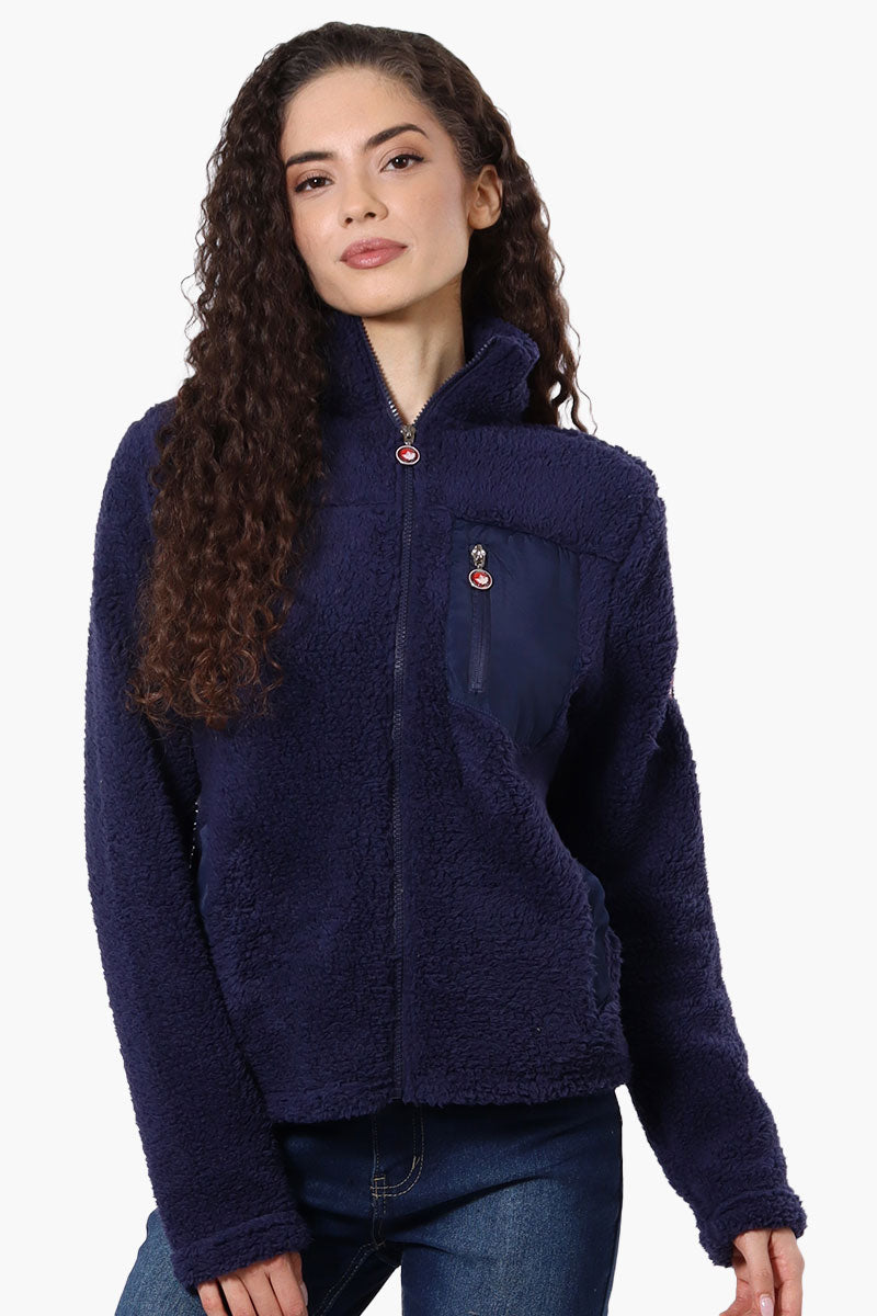 Canada Weather Gear Sherpa Zip Up Lightweight Jacket - Navy - Womens Lightweight Jackets - Fairweather