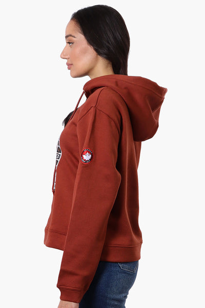 Canada Weather Gear Chest Logo Hoodie - Rust - Womens Hoodies & Sweatshirts - Fairweather