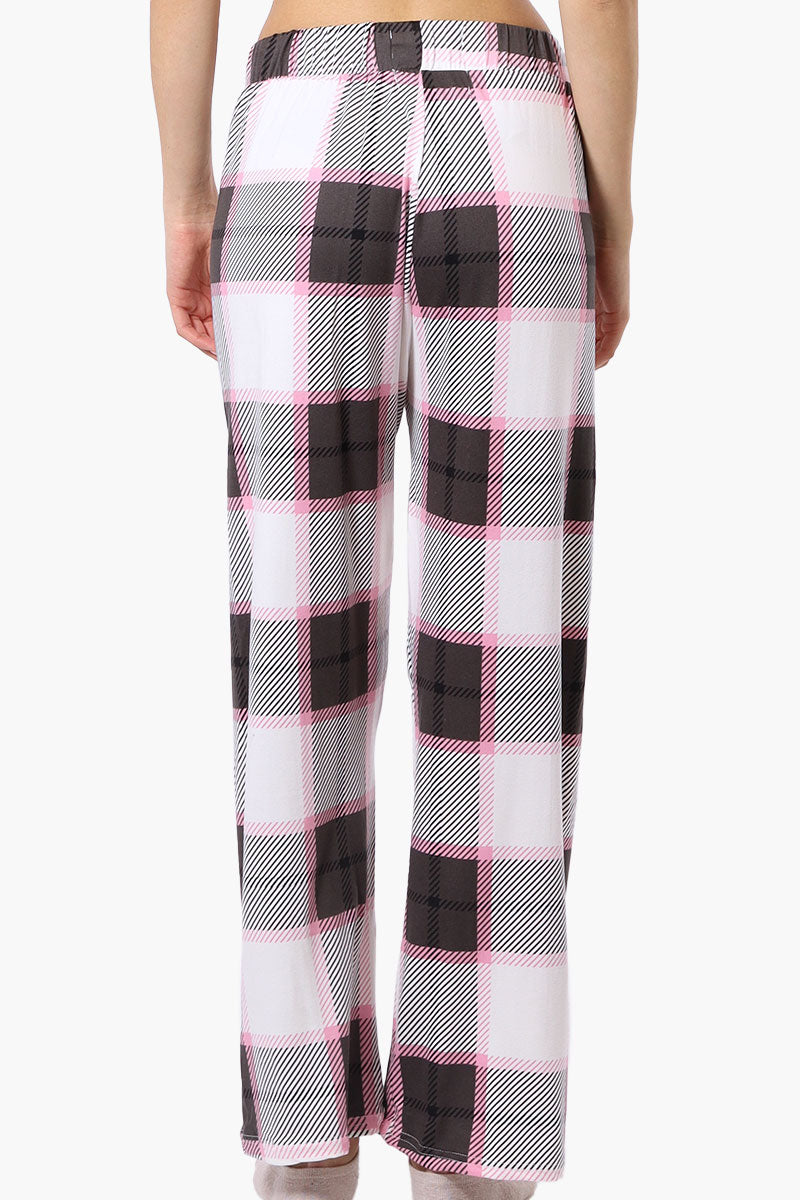 Canada Weather Gear Plaid Wide Leg Pajama Bottoms - White - Womens Pajamas - Fairweather