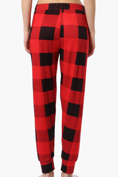 Canada Weather Gear Plaid Tie Waist Pajama Bottoms - Red - Womens Pajamas - Fairweather