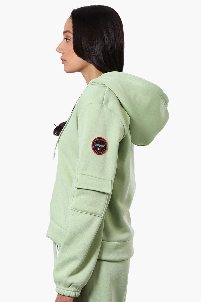 Fahrenheit Sherpa Lined Hood Zip Up Hoodie - Green - Womens Hoodies & Sweatshirts - Fairweather