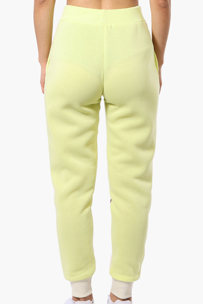 New Look Fleece Colour Block Joggers - Yellow - Womens Joggers & Sweatpants - Fairweather