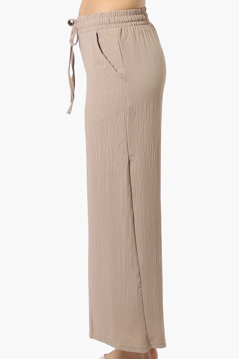 Urbanology Tie Waist Culotte Pants - Cream - Womens Pants - Fairweather